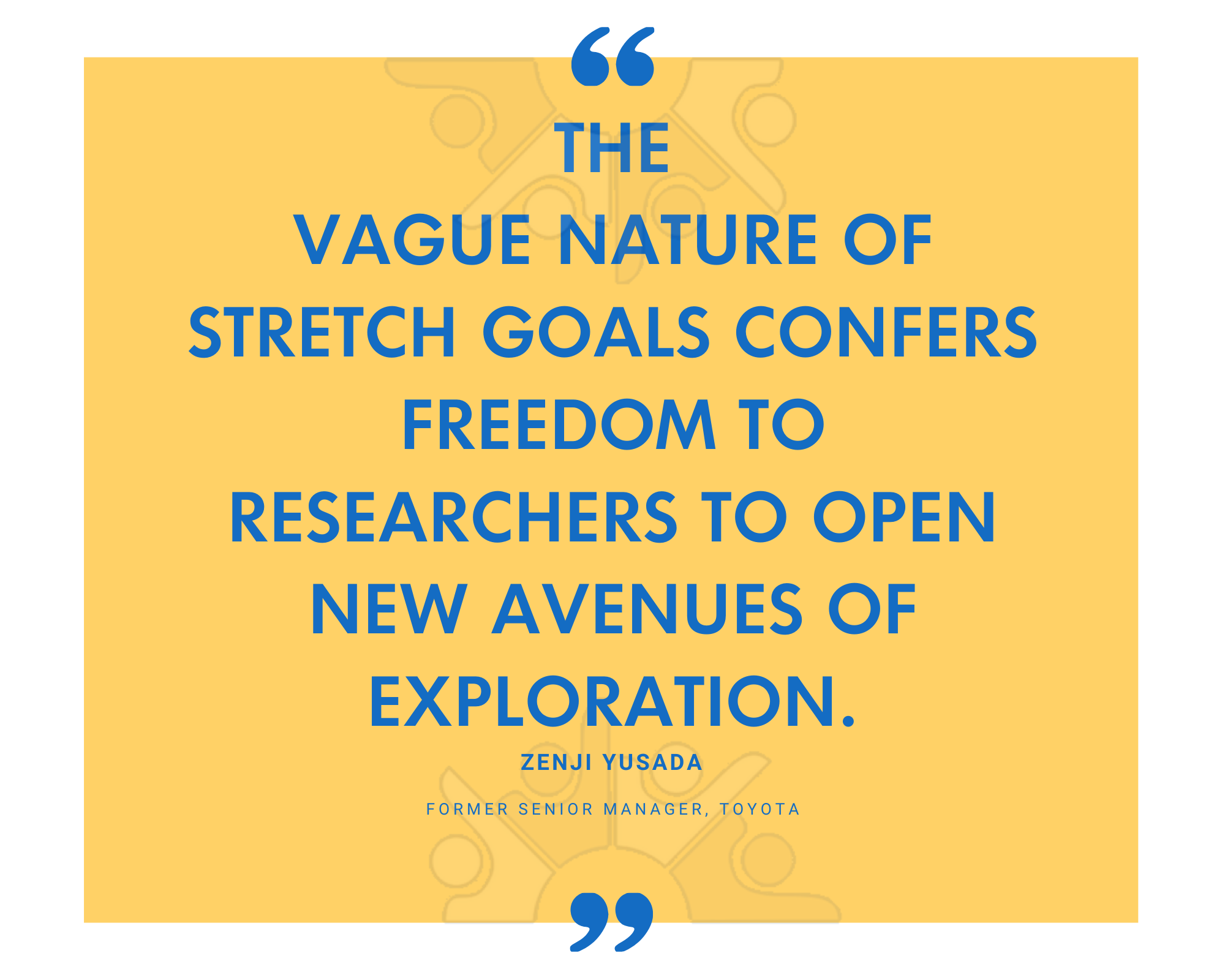 Zenji Yusada of Toyota on vague stretch goals giving researchers freedom to explore