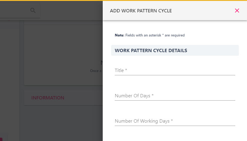 The Add button in the Cycles Within Working Pattern box