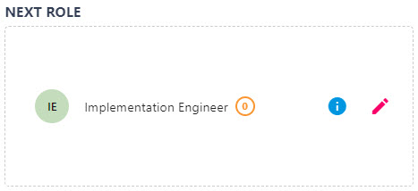 The Next Role selector where you choose the role you want to progress into